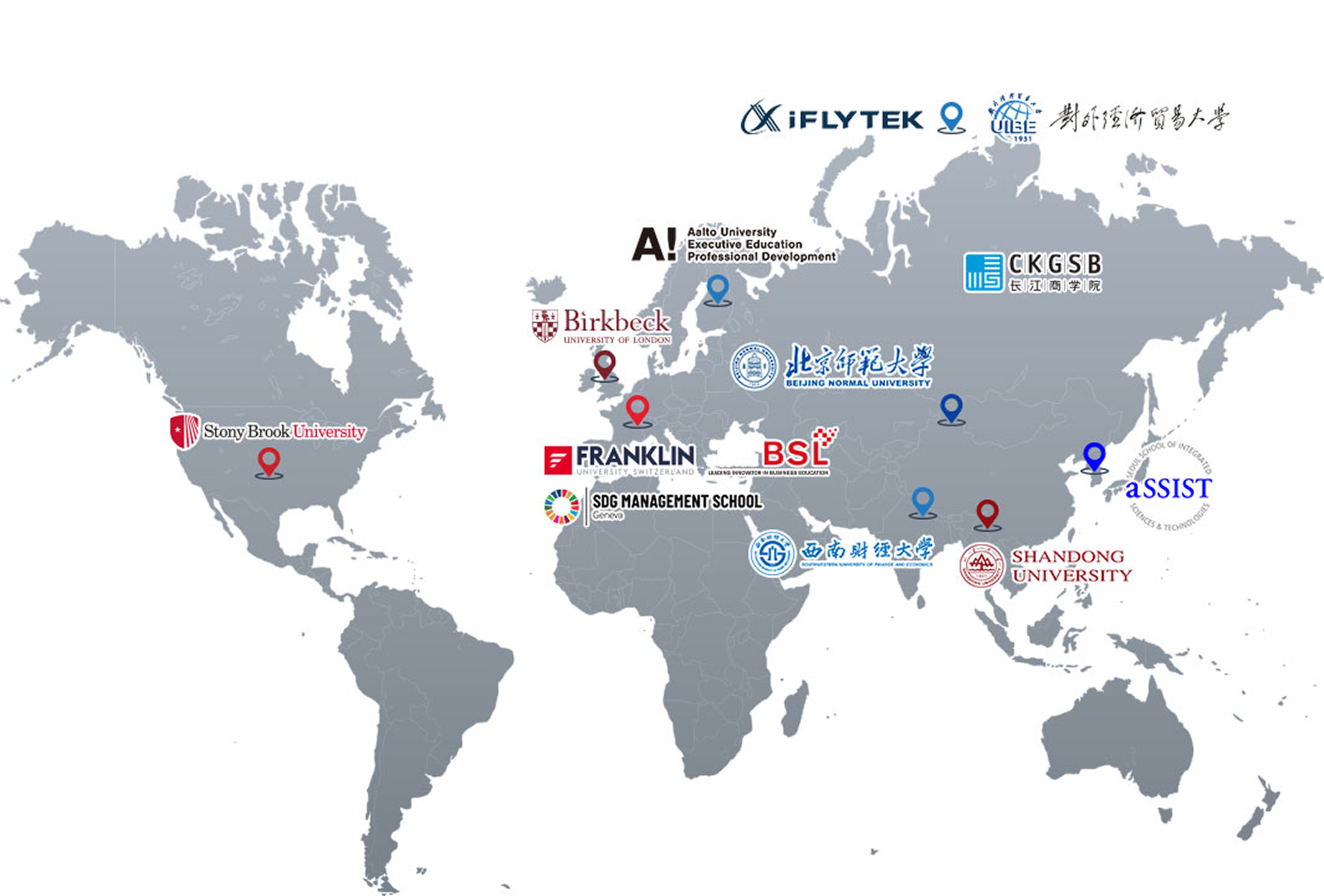 글로벌 파트너 대학 지도